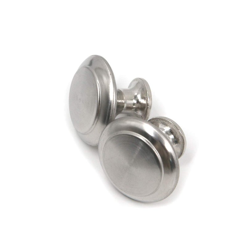 Geesatis 20 pcs Silver Cabinet Knobs Round Brushed Nickel Drawer Knobs Modern Cabinet Door Knobs Kitchen Cabinet Knobs, with Mounting Screws, Knob Dia 1.2 inch - Image 2